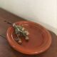 Glazed terracotta dish.