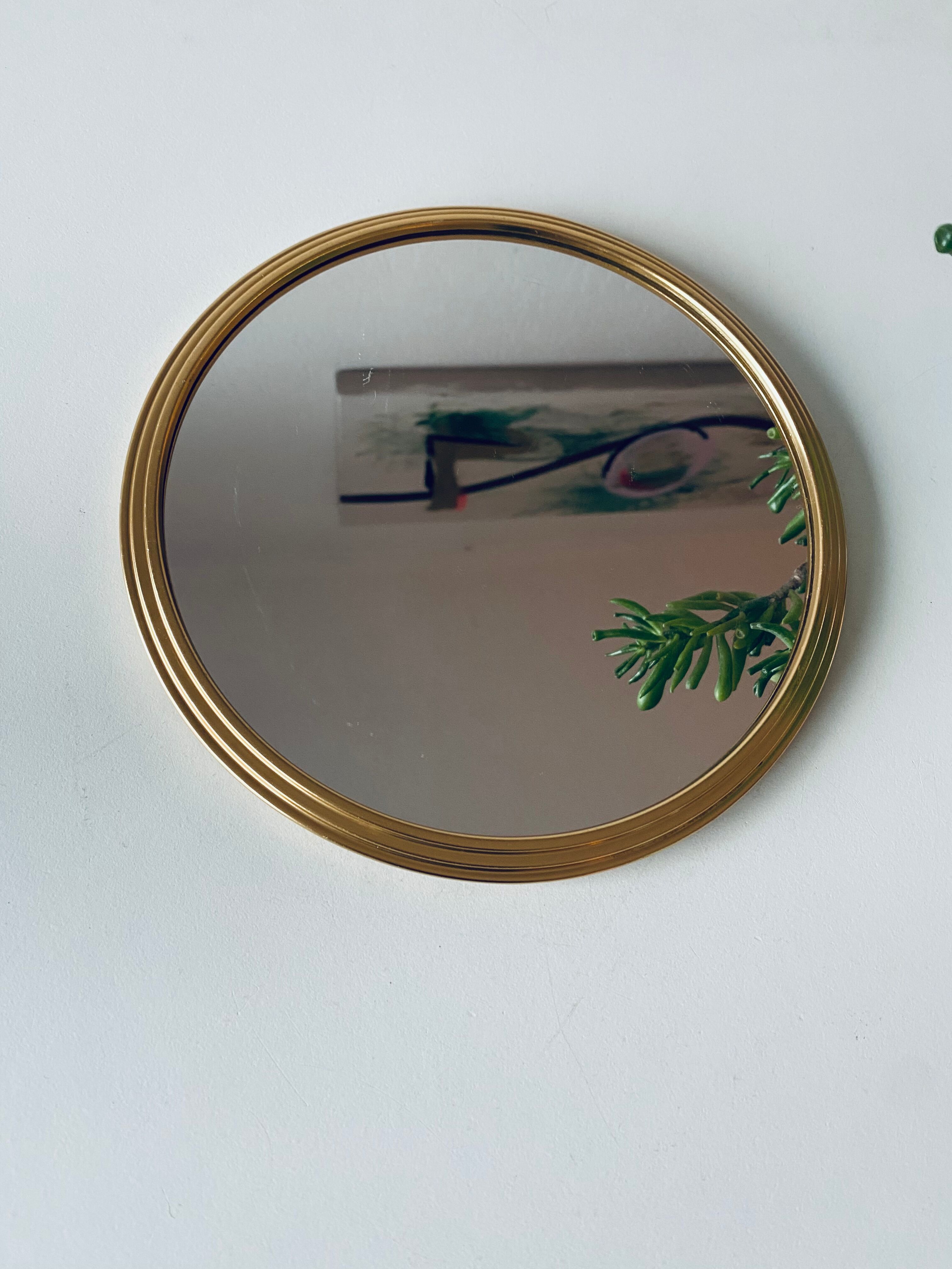 Vintage brass mirror