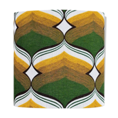 Abat-jour Boston vert H30 D30 - tissu vintage seventies