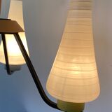 Vintage milk glass pastel color hanging lamp