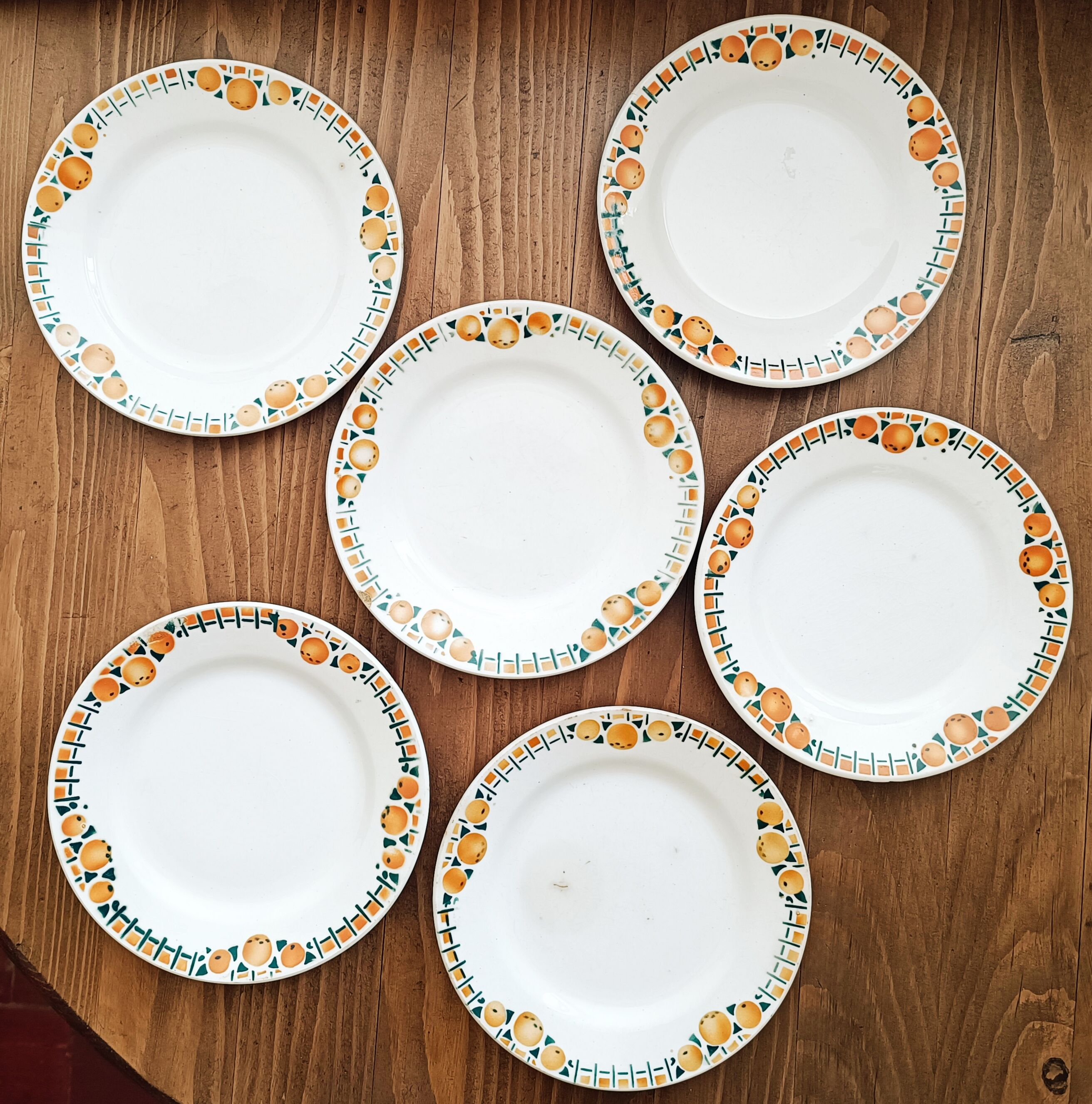 6 dessert plates iron land Saint Amand