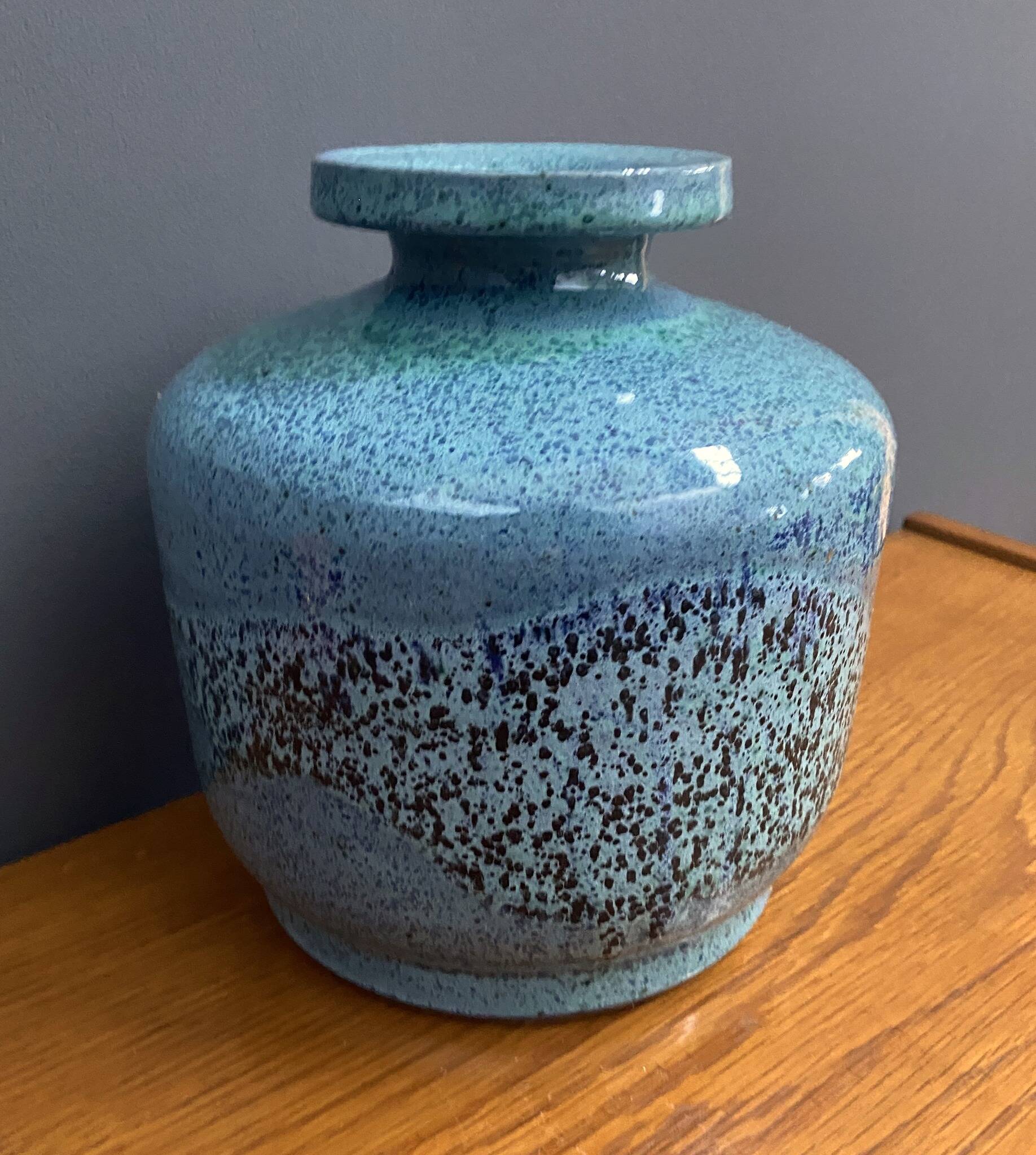 Blue vase by Lawel West Germany