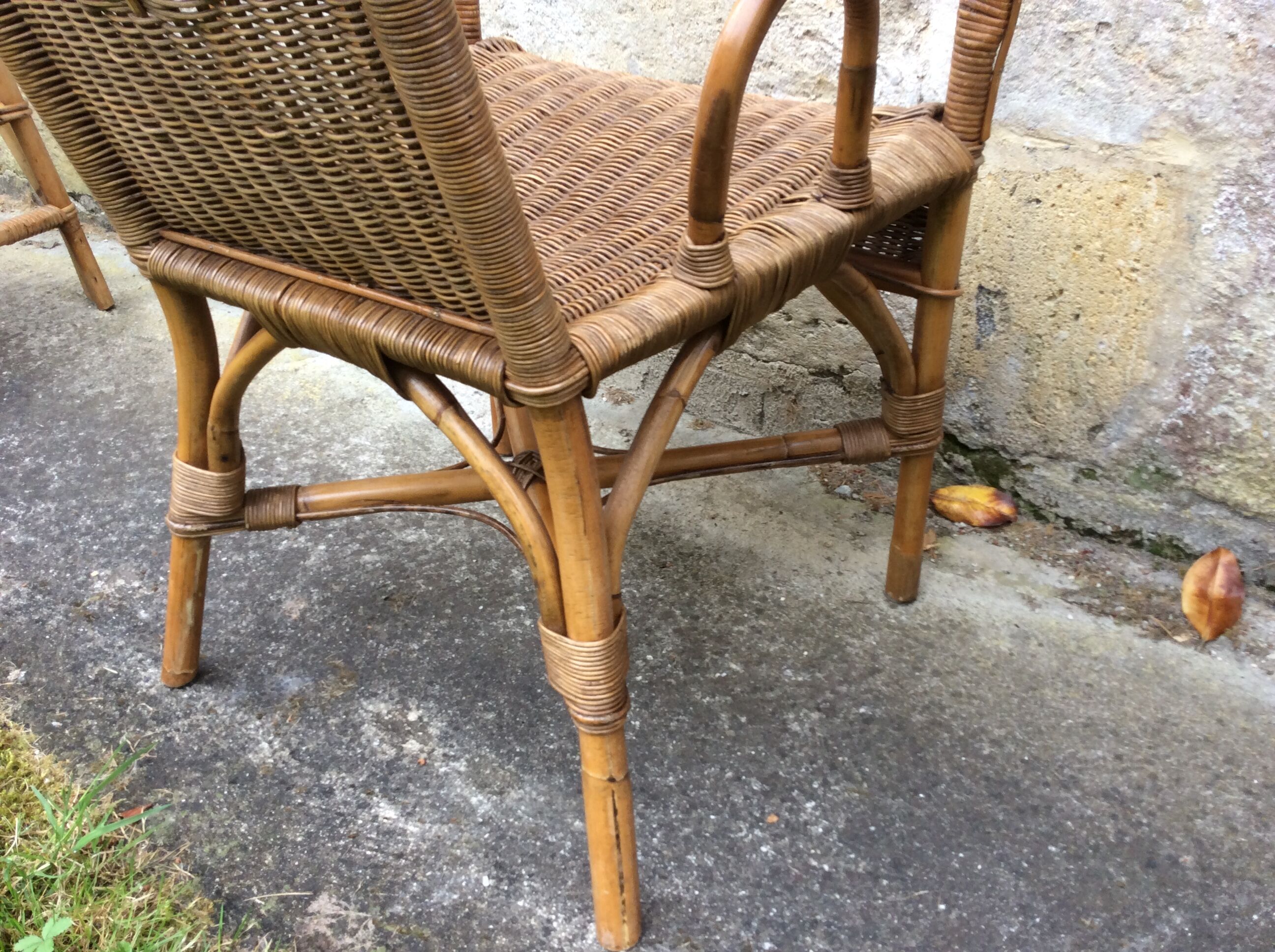 Pair of rattan chairs