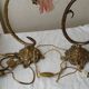 2 bronze and glass lamps