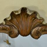 Painted Wooden Trumeau Mirror, Louis XV Style – Late 19th Century