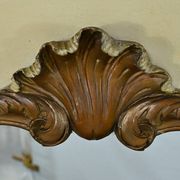 Painted Wooden Trumeau Mirror, Louis XV Style – Late 19th Century