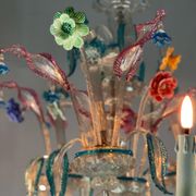 Venetian chandelier Rezzonico in Murano glass, 9 arms of light circa 1920