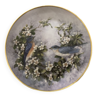 Porcelain plate “Duet in blue” collection Franklin Mint by T.politowicz
