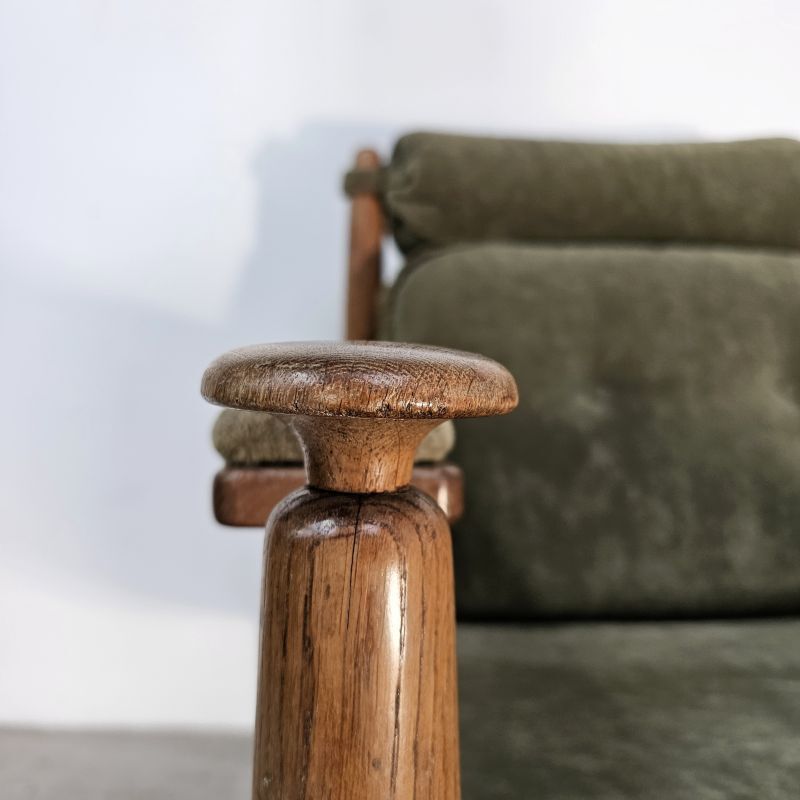 Canapé en chêne trois places par E. Merthen, Ire Møbler, Suède, années 1960