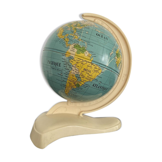 Terrestrial globe made of sheet metal and plastic MS