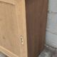 Old rear oak counter unit with two sliding doors
