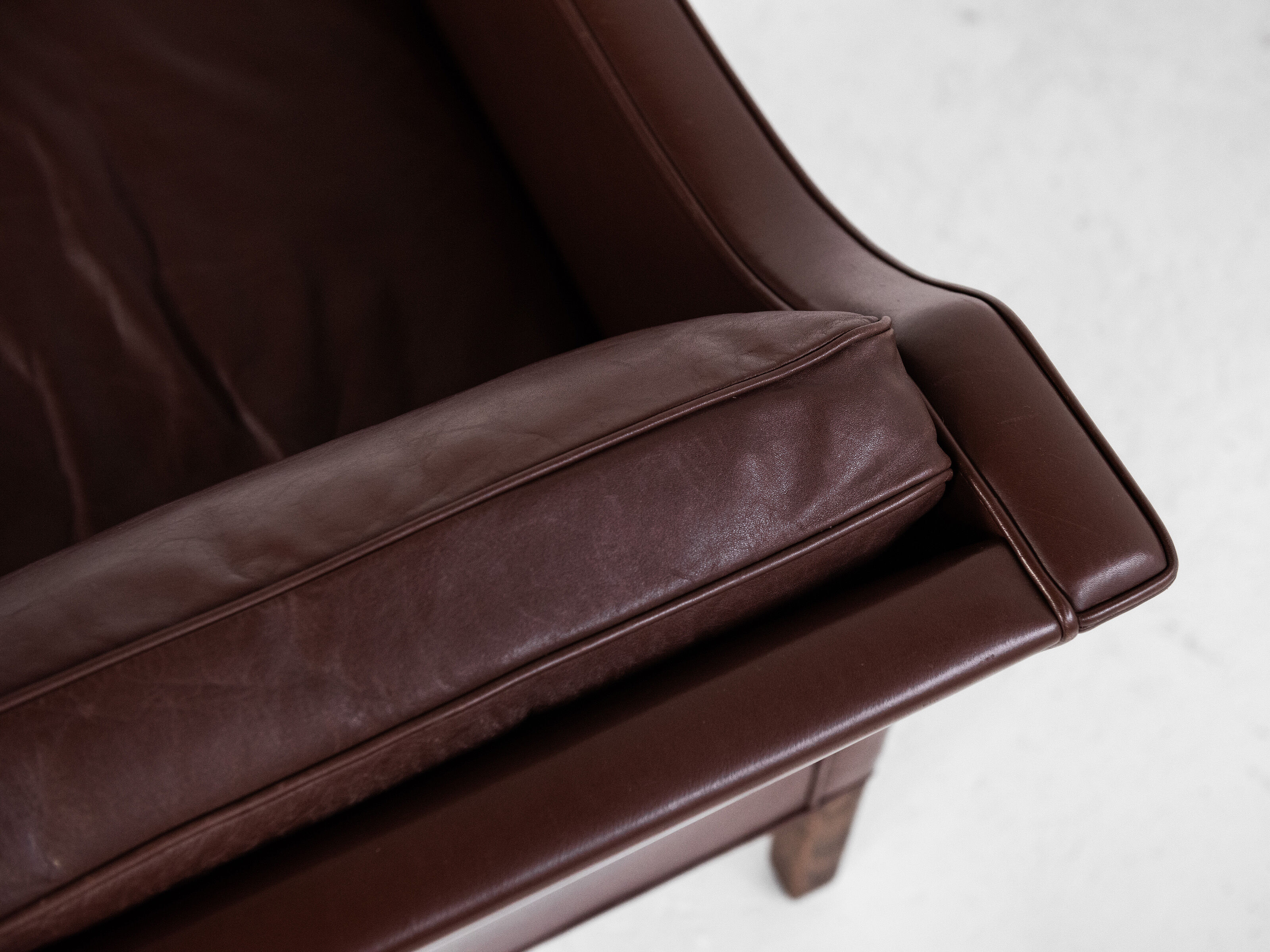 Danish 2-seater sofa in leather by Børge Mogensen for Fredericia