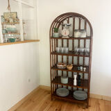 Vintage rattan bookcase