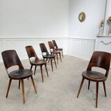 6 chocolate brown Baumann Mondor chairs