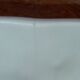 Small vintage Italian square vase, in white ceramic, fossil decoration