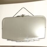 Bevelled art deco mirror - 68 x 42 cm