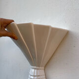 3 appliques en céramique blanche 1960