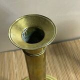 Duo de bougeoirs poussoir en laiton