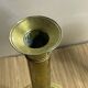 Duo of brass push candle holders