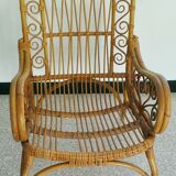 Pair of vintage rattan chairs