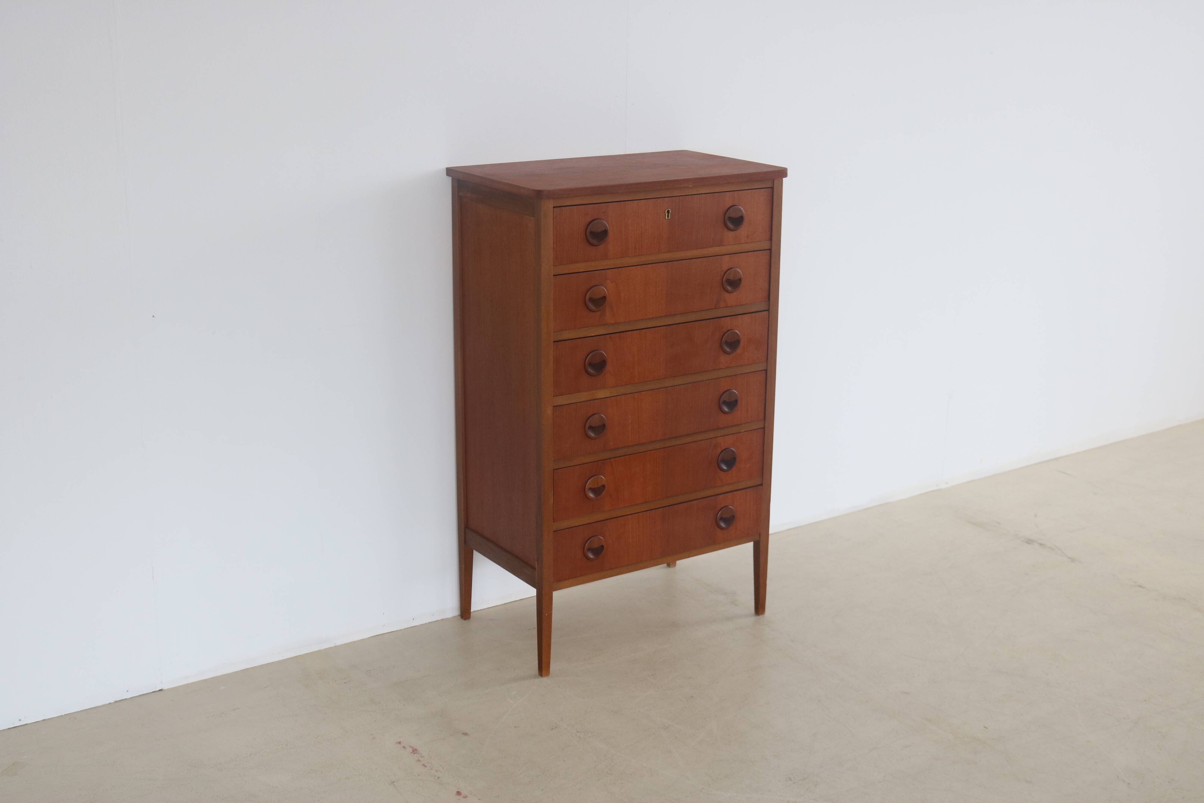 vintage teak chest of drawers