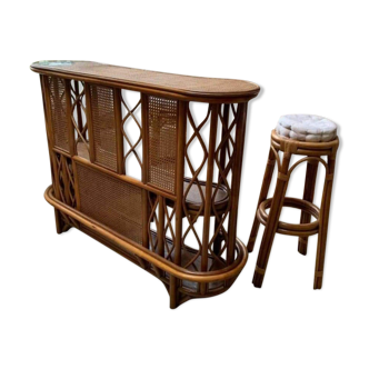 Bar can rattan canning 1960s