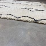 White black berbere wool carpet 153x250cm