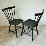 Pair of Scandinavian chairs J46 design Poul M. Volther, 1956