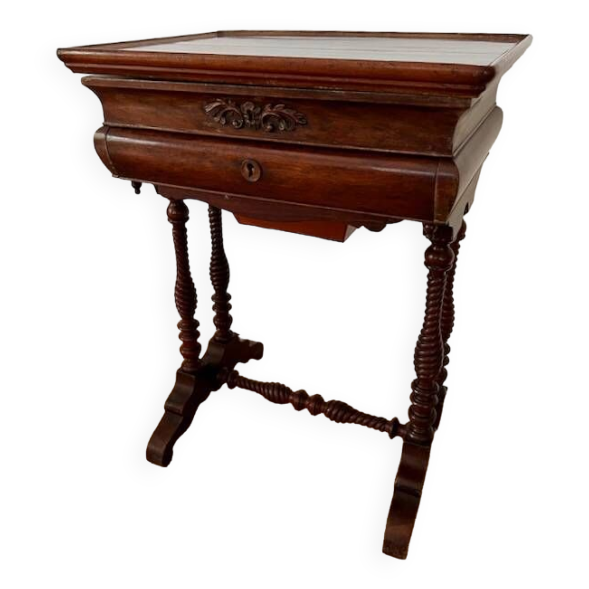 Louis Philippe mahogany workbench, 19th century