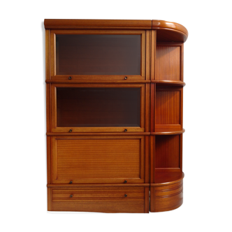 Meuble MD vitrine-bibliothèque étagère d'angle en bois de palissandre