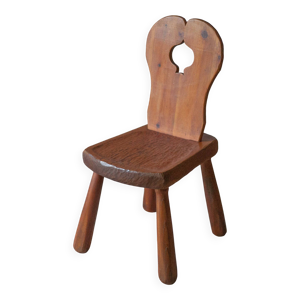 chaise bois massif vintage,