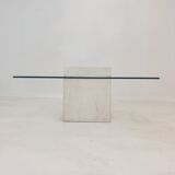 Italian travertine coffee table 1980s