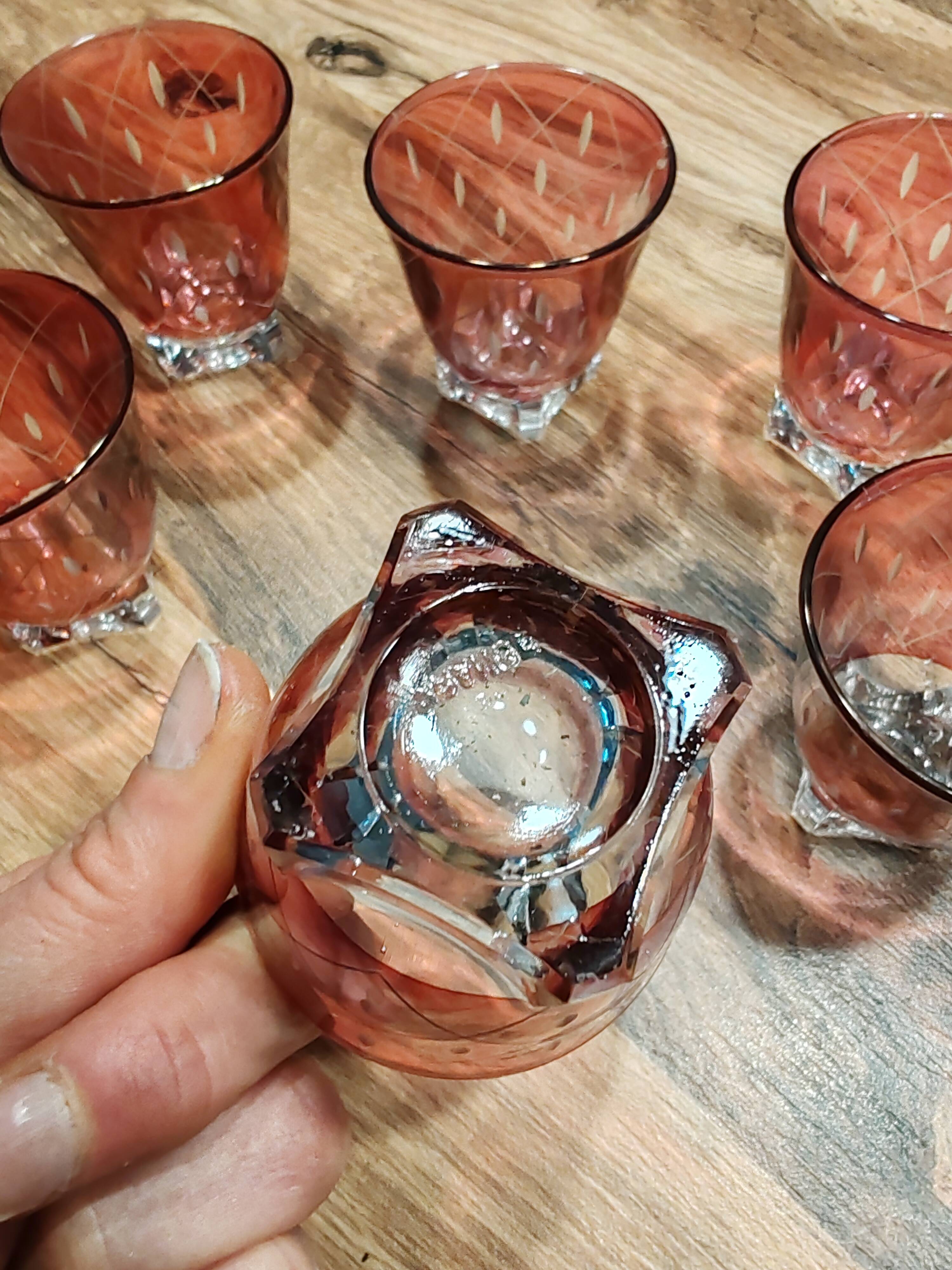 Vintage liqueur glasses