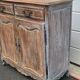 Antique chest of drawers with a cerused and patinated finish.