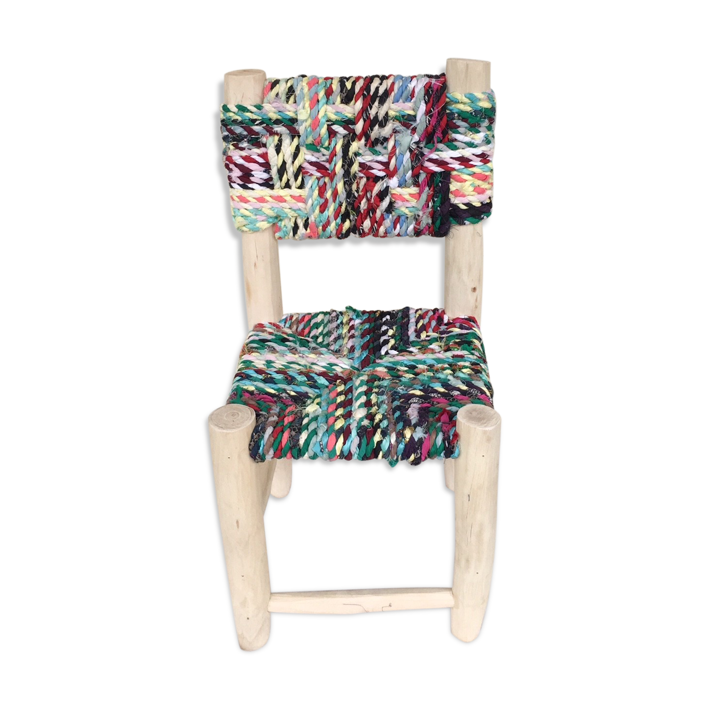 Chaise en tissus recyclés