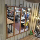 Metal industrial window mirror 102x108cm