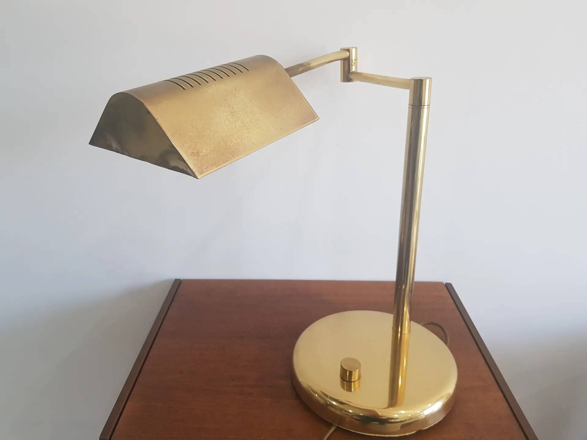 Lampe de table, laiton doré, Autriche, années 70