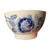 Blue pink decor faience bowl