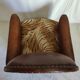 Leather club chair model cathedral circa 1970