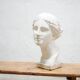 Tête de femme vintage en plâtre