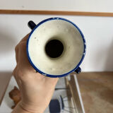 Blue-patterned ceramic vase