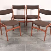 Set de 4 chaises de salle à manger en teck par Erik Buch pour Anderstrup 1950s