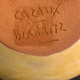 Cazaux Biarritz ceramic yellow and blue bowl