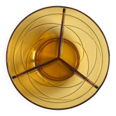 Bol compartimenté en verre ambré, Allemagne