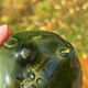 Pretty little antique pot, Majolica Sarreguemines green slipware.
