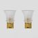 Attributed to Barovier & Toso Brass and Pulegoso Murano Glass Sconces, Pair