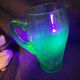 Large art deco pitcher in glass blow uranium (uralin)