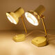 Pair of vintage 50s bedside table lamps, white yellow, laitonon, opaline
