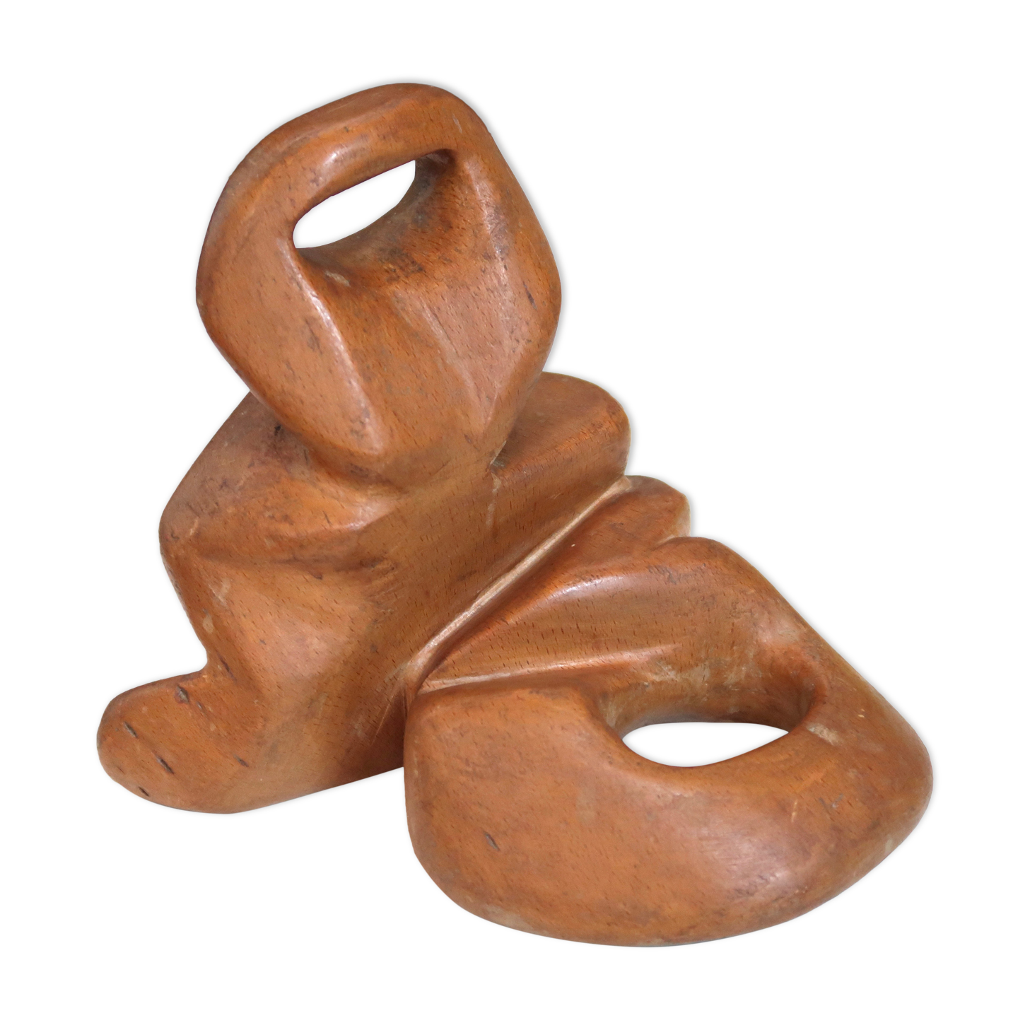 Abstract wooden sculpture, 60s