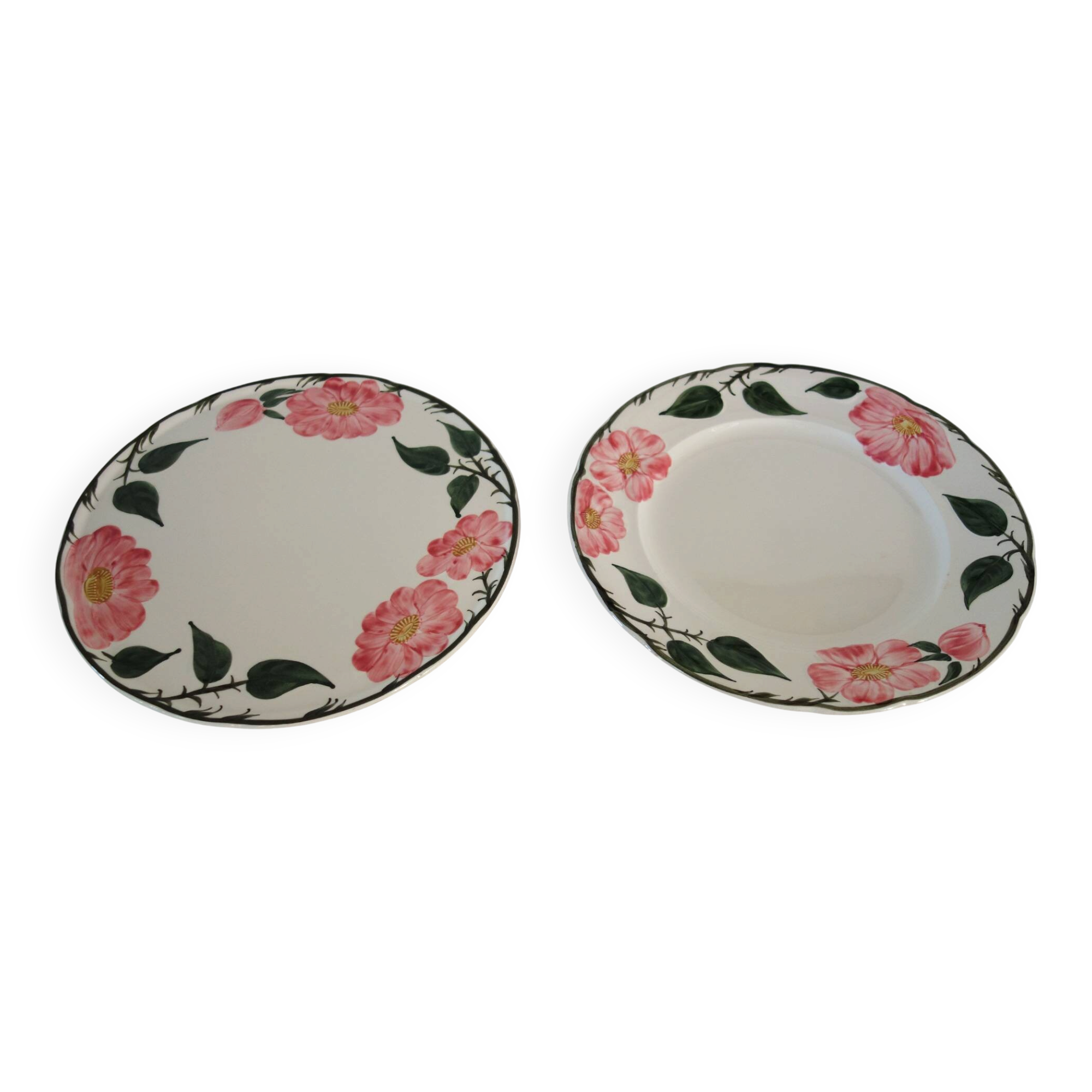 2 round plates Villeroy & Boch "Wild Rose", 1970